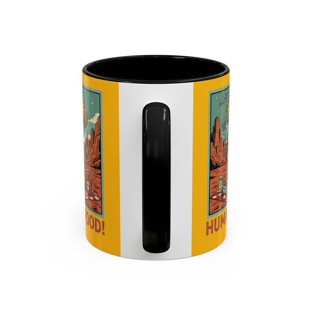Alien Chef Mug, Funny Alien Mug, Human Food Mug, Space Mug, Novelty Gift Mug, BBQ Mug, Alien BBQ Gift, Cartoon Mug, Unique Mug