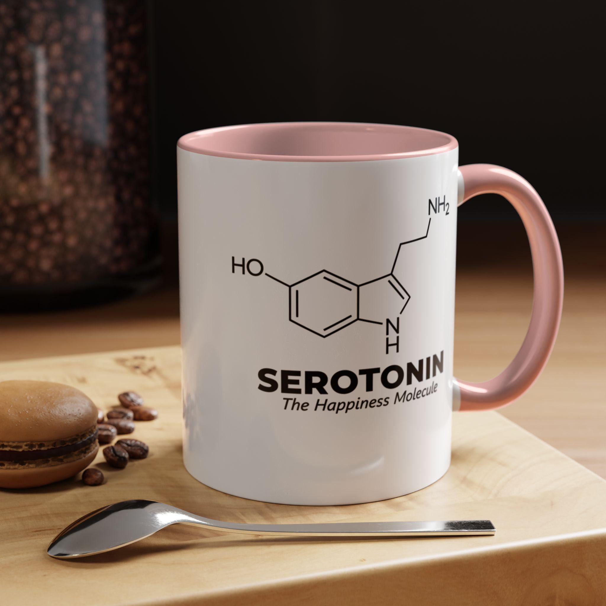 Serotonin Mug, Happiness Molecule, Science Gift, Chemistry Coffee Cup, Unique Gift Idea, Scientist Mug, Nerdy Gift, Professor Gift