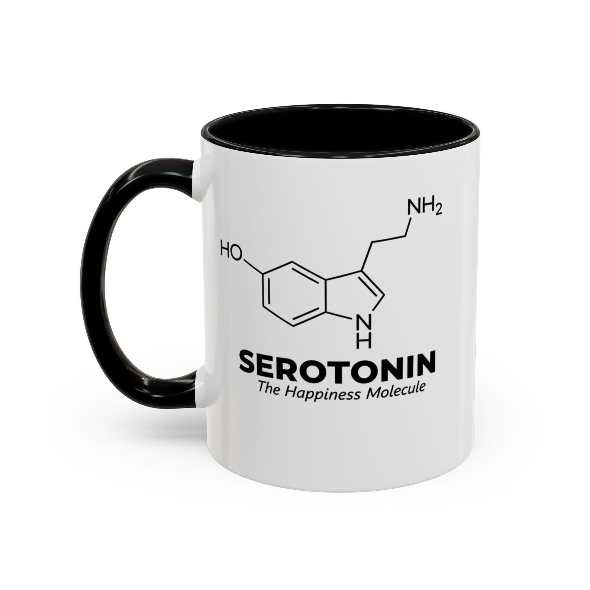 Serotonin Mug, Happiness Molecule, Science Gift, Chemistry Coffee Cup, Unique Gift Idea, Scientist Mug, Nerdy Gift, Professor Gift