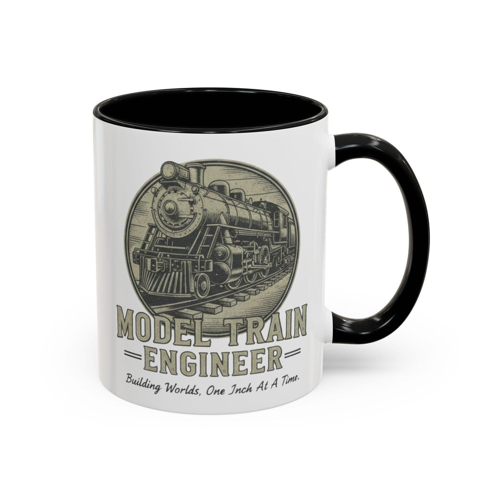 Model Train Engineer Mug, Railroad Lover Gift, Steam Engine Mug, Train Hobbyist Coffee Cup, Train Enthusiast Gift, Gift For Train Lover