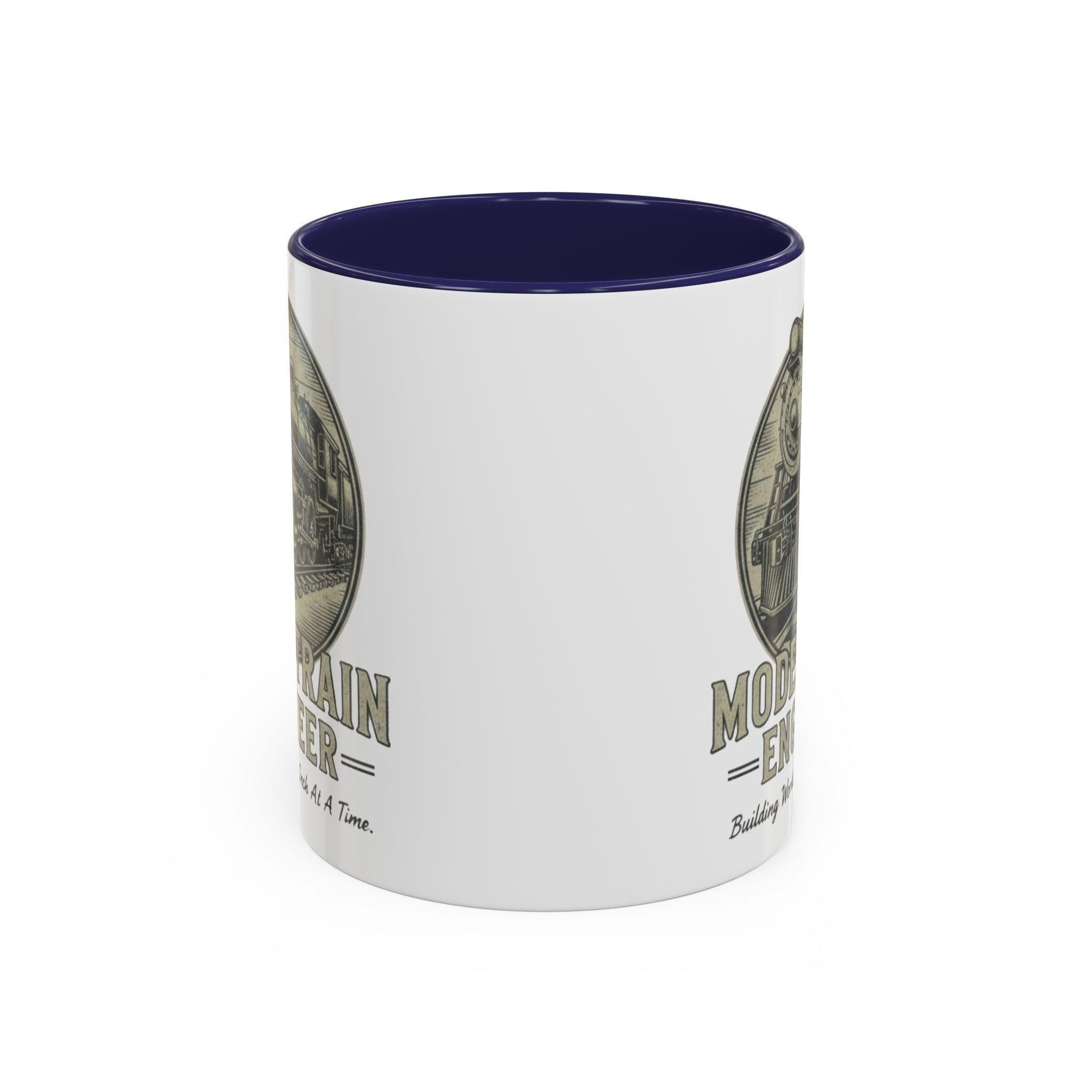 Model Train Engineer Mug, Railroad Lover Gift, Steam Engine Mug, Train Hobbyist Coffee Cup, Train Enthusiast Gift, Gift For Train Lover