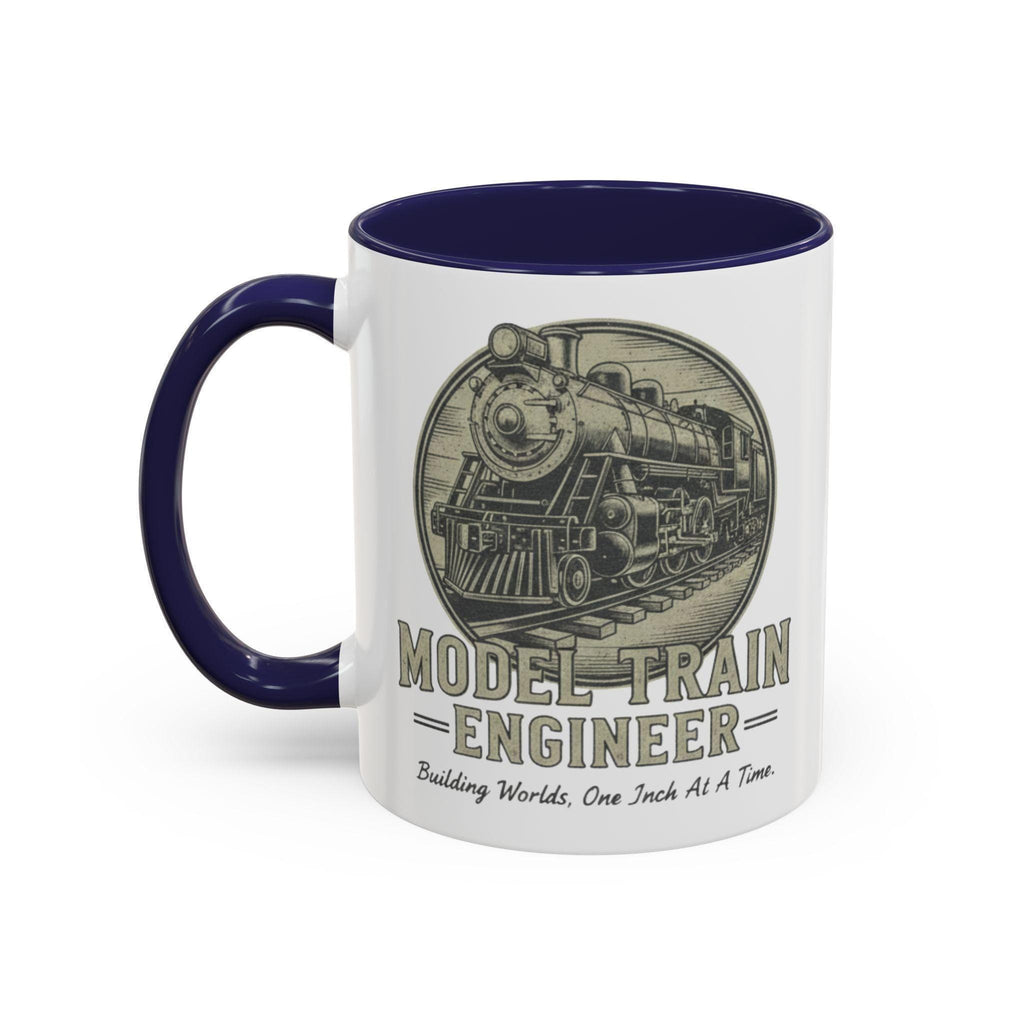 Model Train Engineer Mug, Railroad Lover Gift, Steam Engine Mug, Train Hobbyist Coffee Cup, Train Enthusiast Gift, Gift For Train Lover