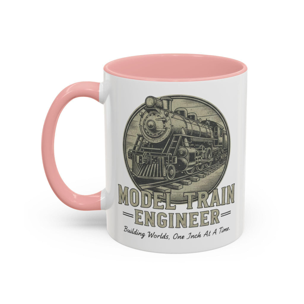 Model Train Engineer Mug, Railroad Lover Gift, Steam Engine Mug, Train Hobbyist Coffee Cup, Train Enthusiast Gift, Gift For Train Lover
