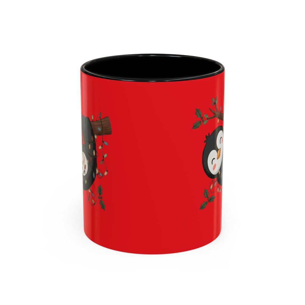 Penguin Sloth Mug, Cute Animal Gift, Holiday Lights, Unique Mug, Coffee Lover Gift, Festive Drinkware, Novelty Mug, Christmas Decoration