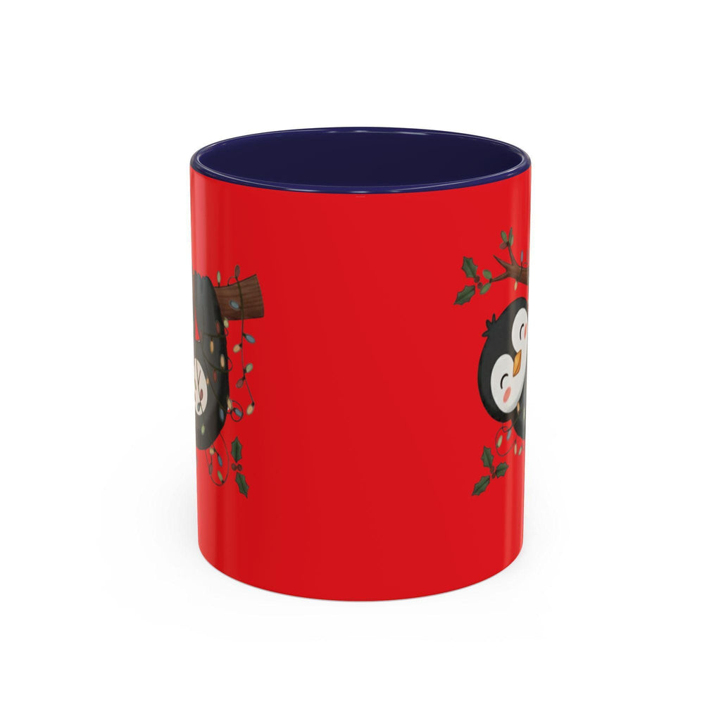 Penguin Sloth Mug, Cute Animal Gift, Holiday Lights, Unique Mug, Coffee Lover Gift, Festive Drinkware, Novelty Mug, Christmas Decoration