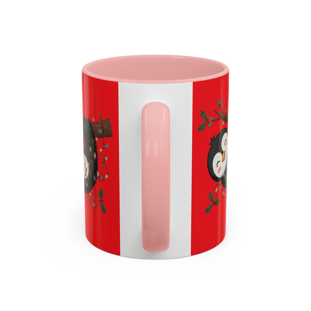Penguin Sloth Mug, Cute Animal Gift, Holiday Lights, Unique Mug, Coffee Lover Gift, Festive Drinkware, Novelty Mug, Christmas Decoration