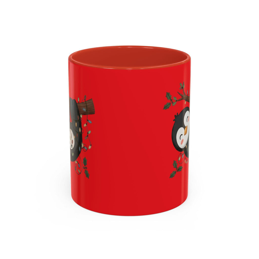 Penguin Sloth Mug, Cute Animal Gift, Holiday Lights, Unique Mug, Coffee Lover Gift, Festive Drinkware, Novelty Mug, Christmas Decoration