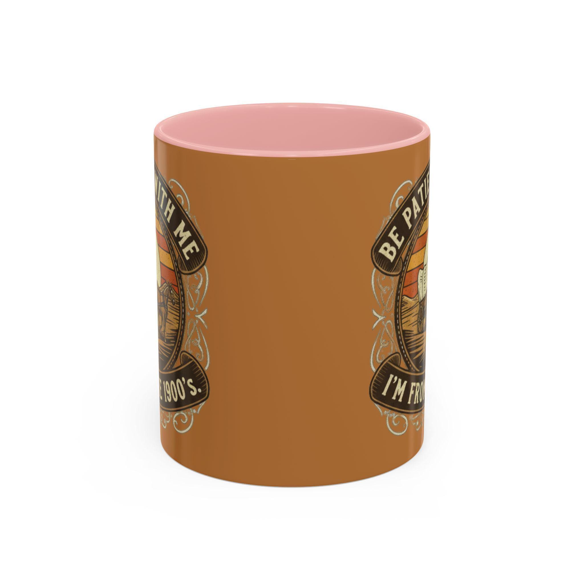 Covered Wagon Mug, Be Patient With Me Mug, From 1900s Mug, Vintage Style Mug, Funny Sarcastic Mug, Retro Western Mug, Novelty Coffee Mug