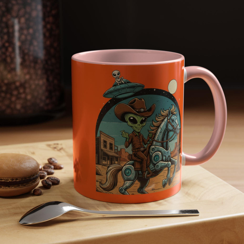 Alien Cowboy Mug, Western Mug, Sci-Fi Coffee Cup, Rodeo Alien, Space Cowboy, Novelty Mug, Funny Mugs, Gift For Him, Unique Mug, Coffee Lover