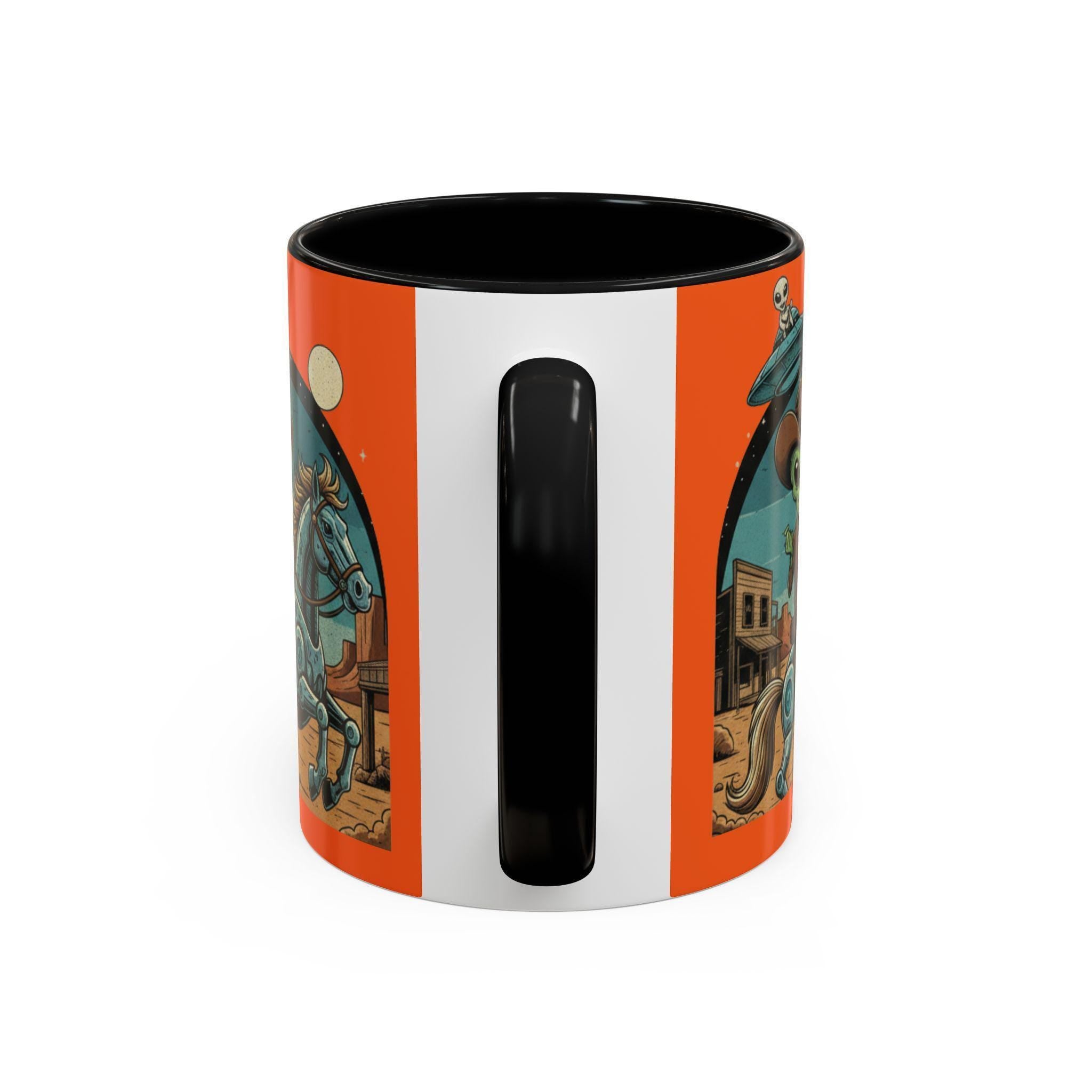 Alien Cowboy Mug, Western Mug, Sci-Fi Coffee Cup, Rodeo Alien, Space Cowboy, Novelty Mug, Funny Mugs, Gift For Him, Unique Mug, Coffee Lover