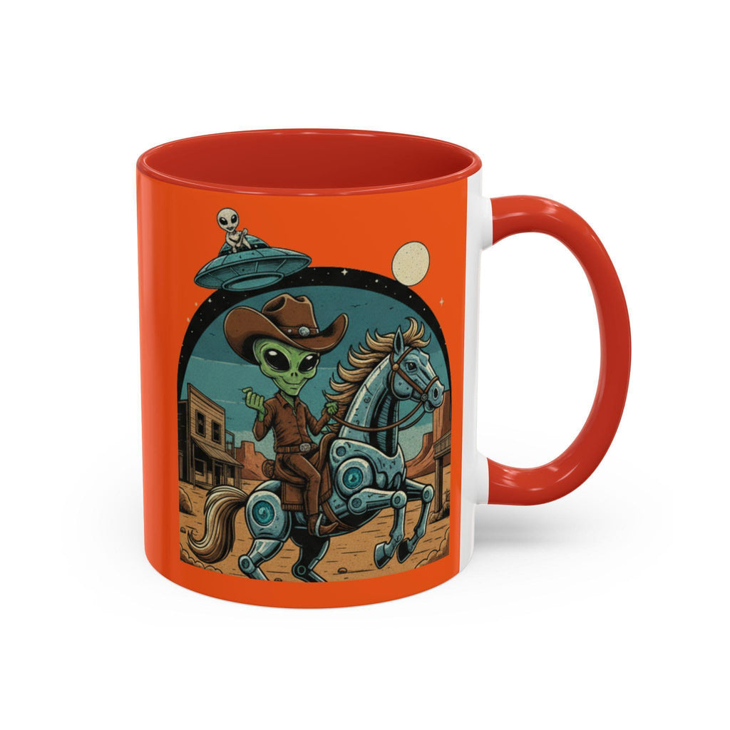 Alien Cowboy Mug, Western Mug, Sci-Fi Coffee Cup, Rodeo Alien, Space Cowboy, Novelty Mug, Funny Mugs, Gift For Him, Unique Mug, Coffee Lover