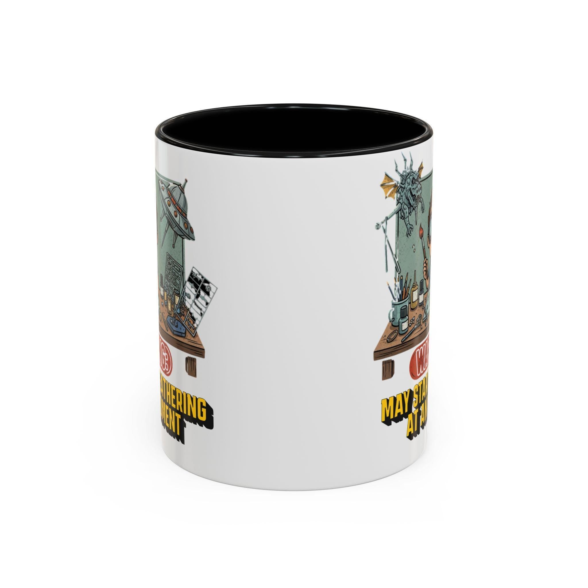 Weathering Model Mug, Funny Hobby Mug, Modeler Gift Idea, Scale Model Mug, Cartoon Modeler, Miniature Painting Mug