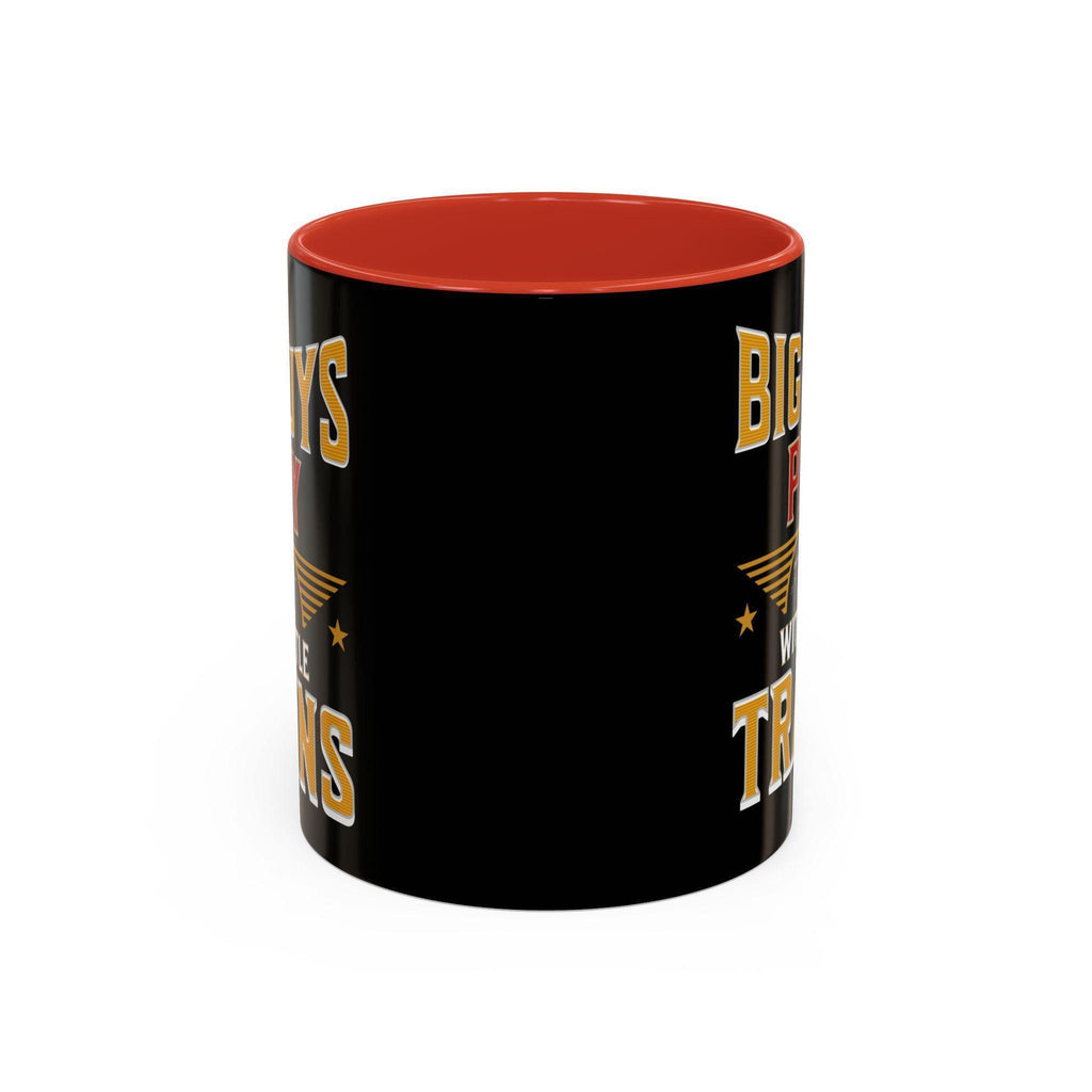 Big Guys Play with Little Trains Mug, Train Lover Gift, Railroad Enthusiast Mug, Gift for Him, Funny Train Mug, Train Hobby Mug