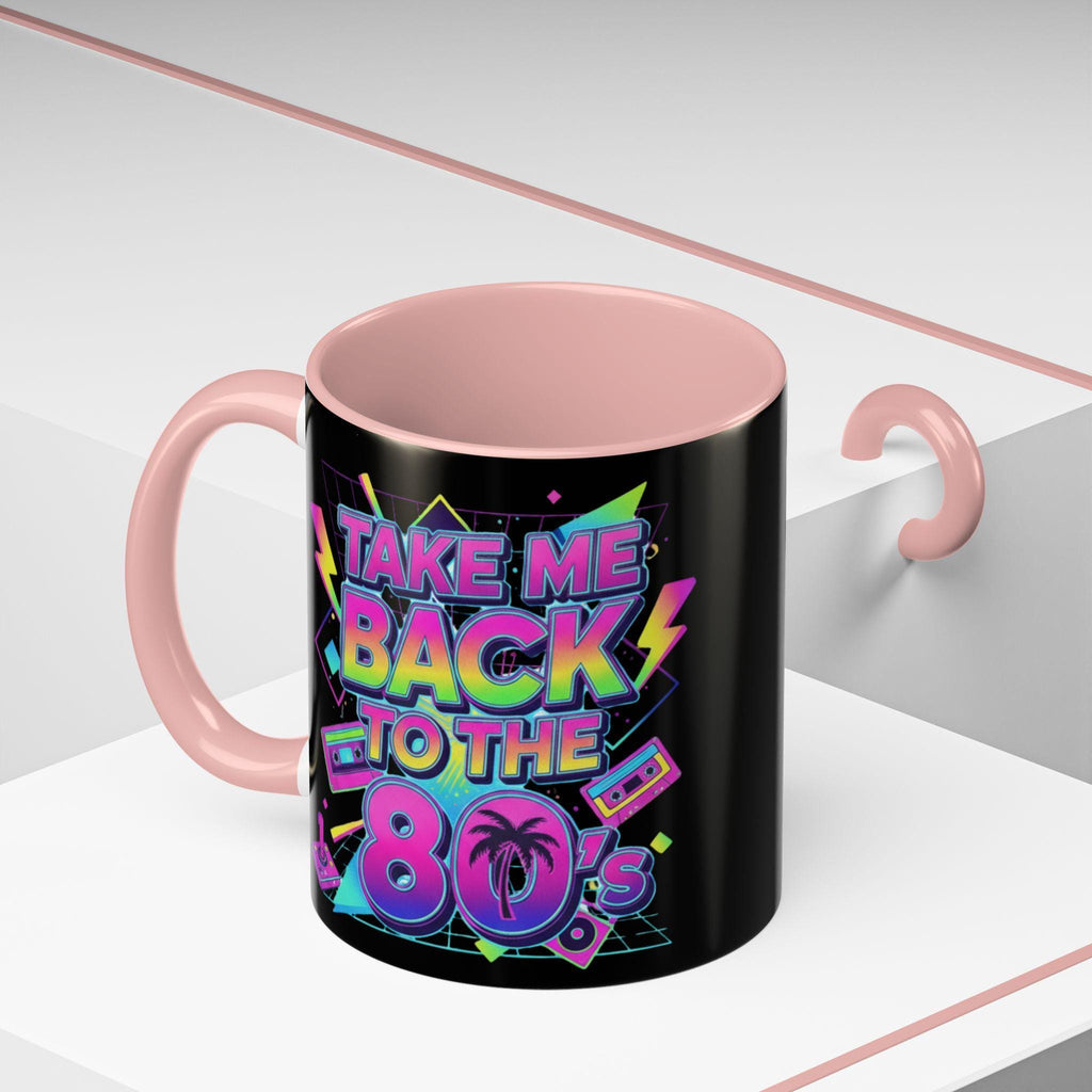 Take Me Back 80s Mug, Retro Gift, Neon 80s Party Theme, Vintage Eighties Nostalgia, 80s Coffee Cup, Eighties Gift Idea, 80s Decor