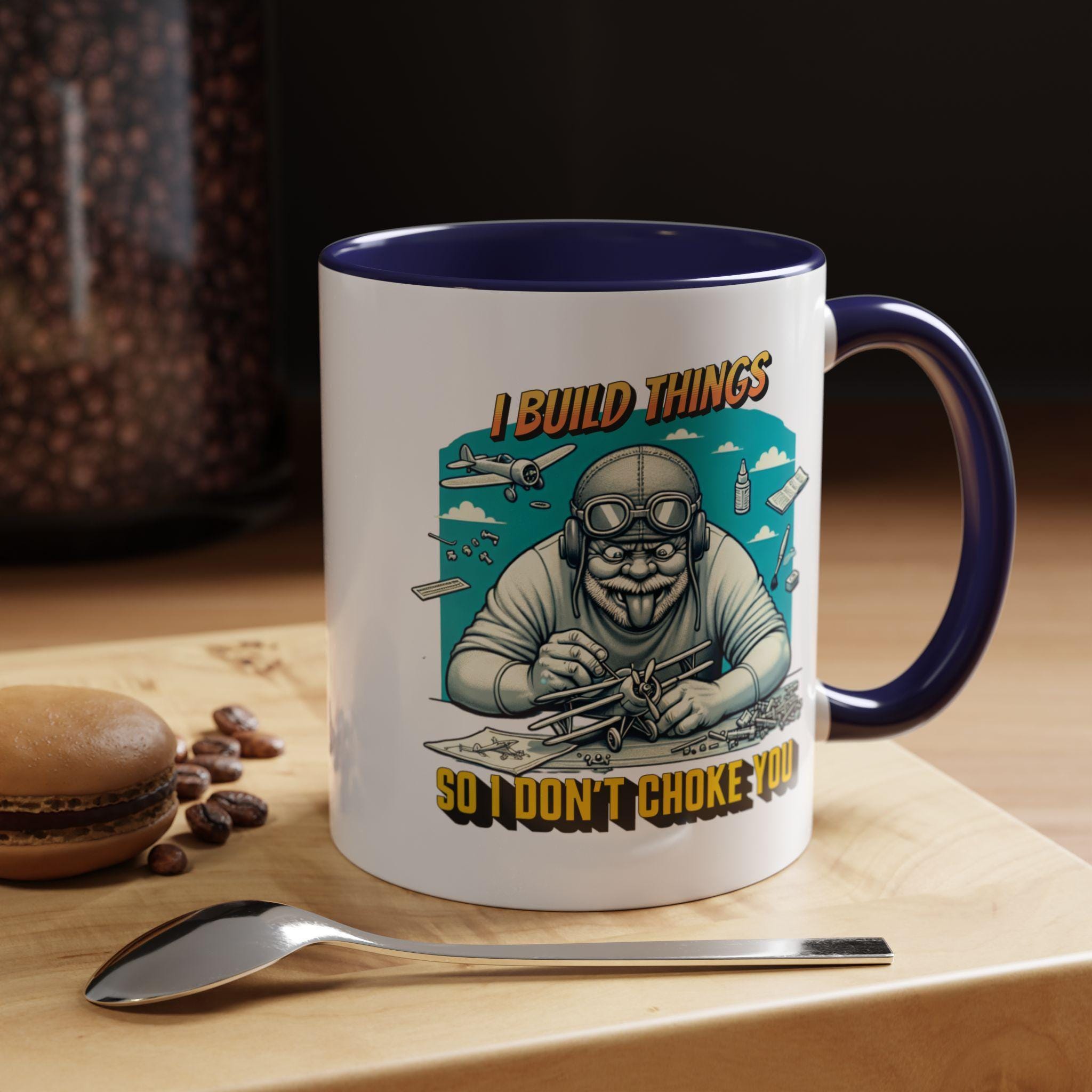 Funny Airplane Builder Mug, I Build Things Mug, Airplane Model Maker Gift, Sarcastic Mug, Builder Mug, Pilot Mug, Hobbyist Gift Mug