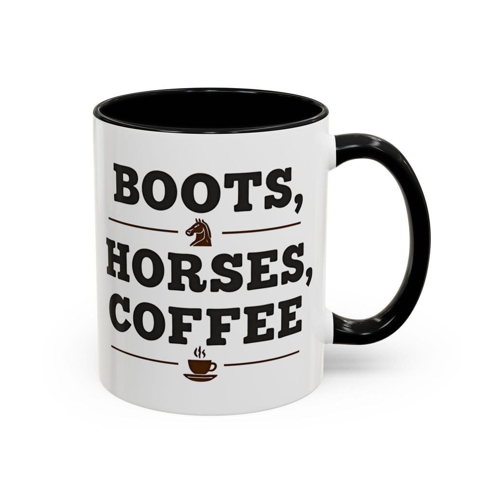 Boots Horses Coffee Mug, Horse Lover Gift, Coffee Lover Mug, Equestrian Mug, Farmhouse Mug, Funny Coffee Mug, Horse Riding Gift Idea
