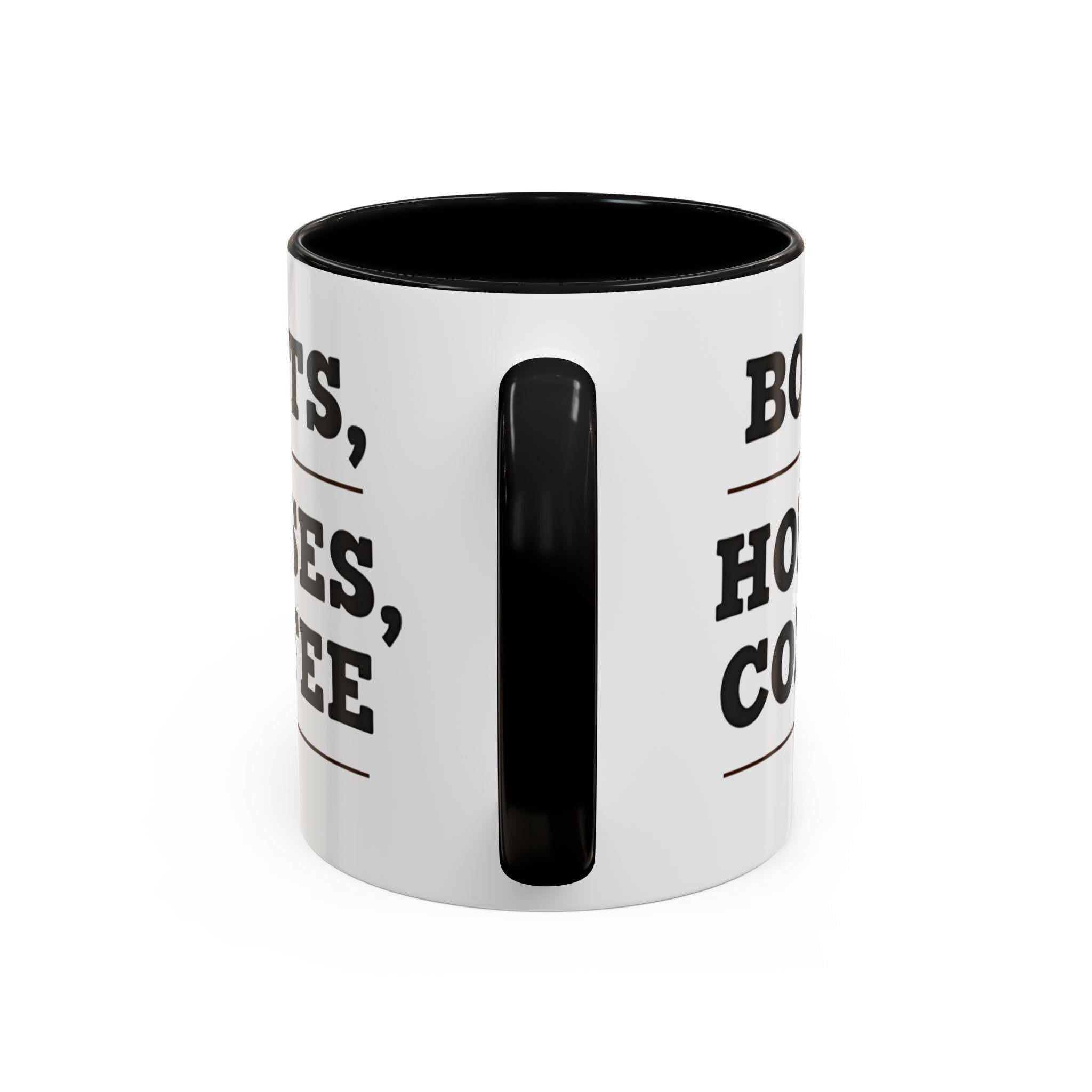 Boots Horses Coffee Mug, Horse Lover Gift, Coffee Lover Mug, Equestrian Mug, Farmhouse Mug, Funny Coffee Mug, Horse Riding Gift Idea