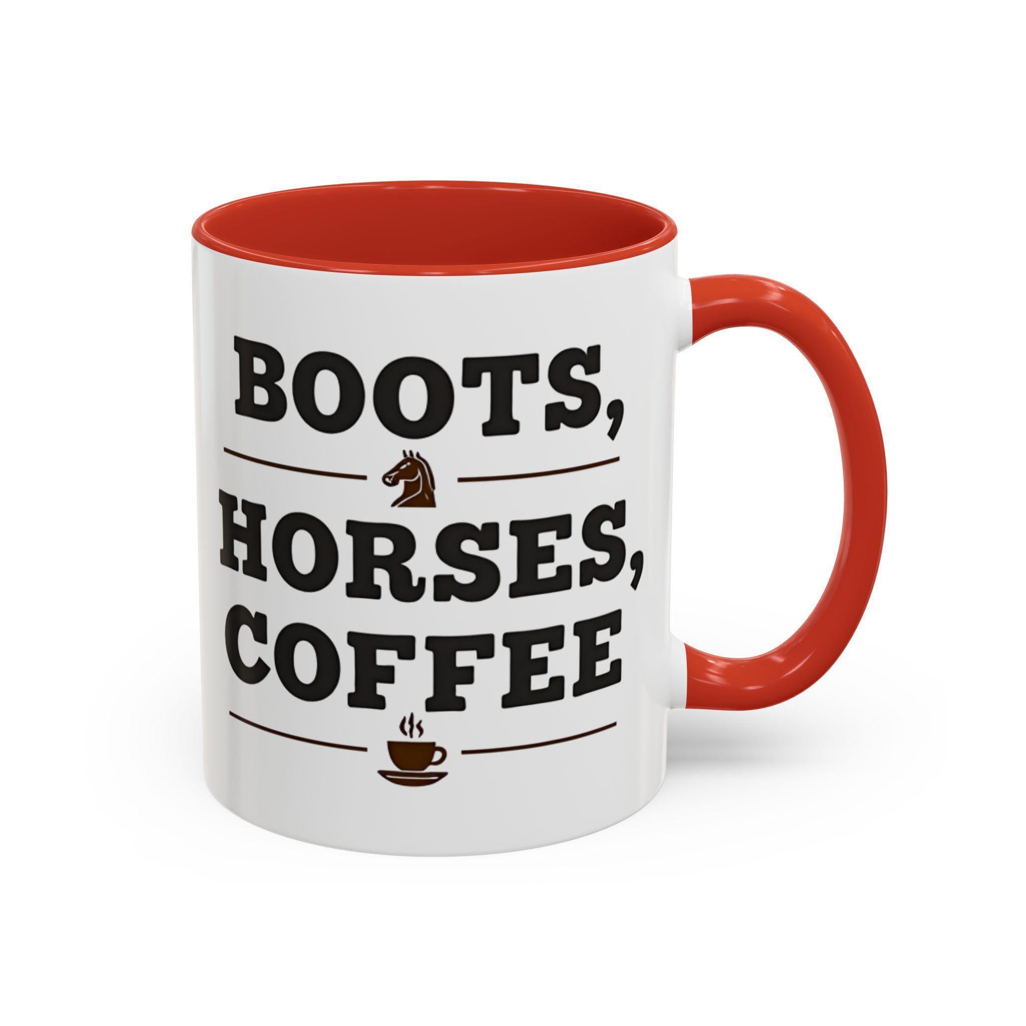 Boots Horses Coffee Mug, Horse Lover Gift, Coffee Lover Mug, Equestrian Mug, Farmhouse Mug, Funny Coffee Mug, Horse Riding Gift Idea