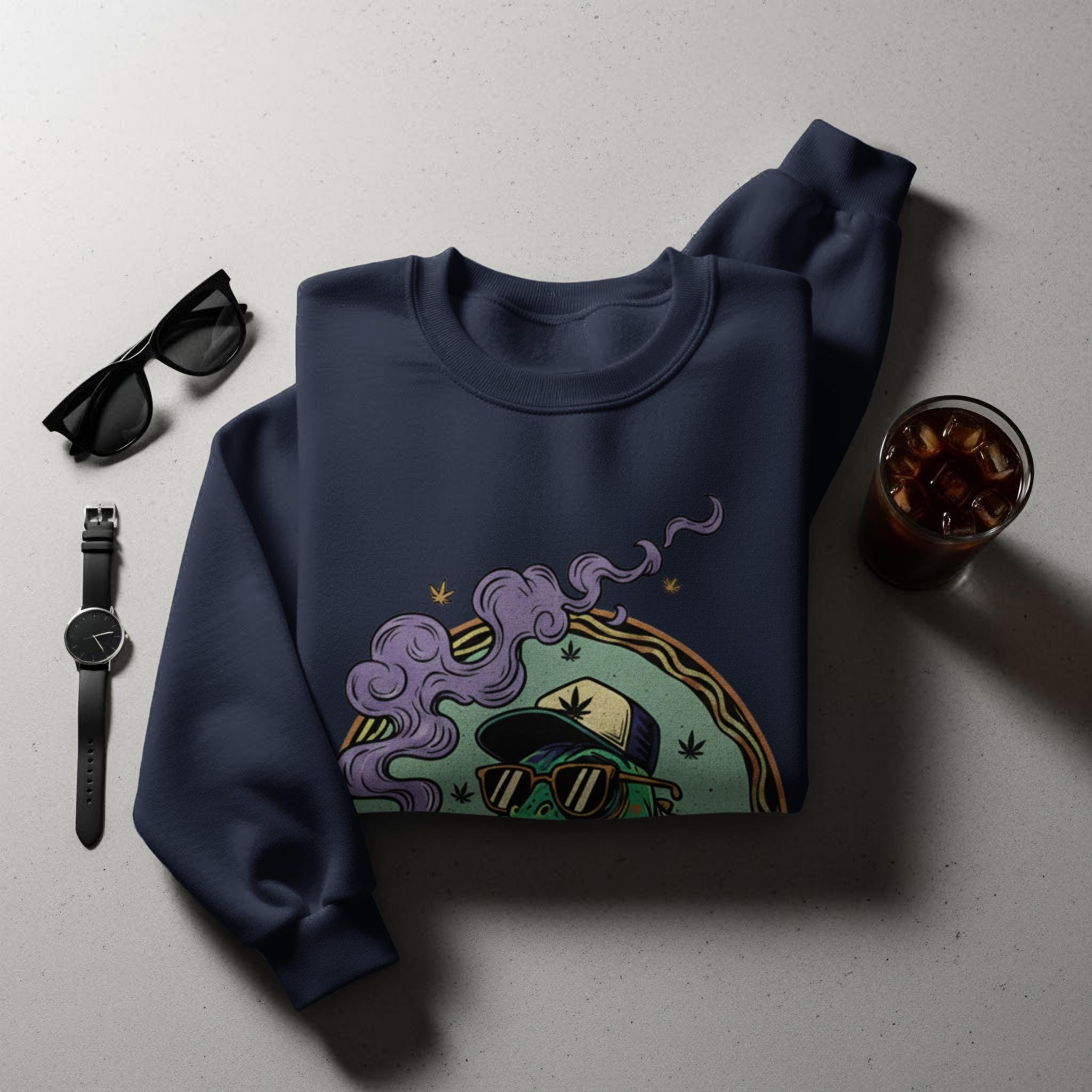 Trendy Graphic Sweatshirt, Cool Casual Pullover, Unique Design Sweater, Stylish Streetwear Top, Comfortable Everyday Wear
