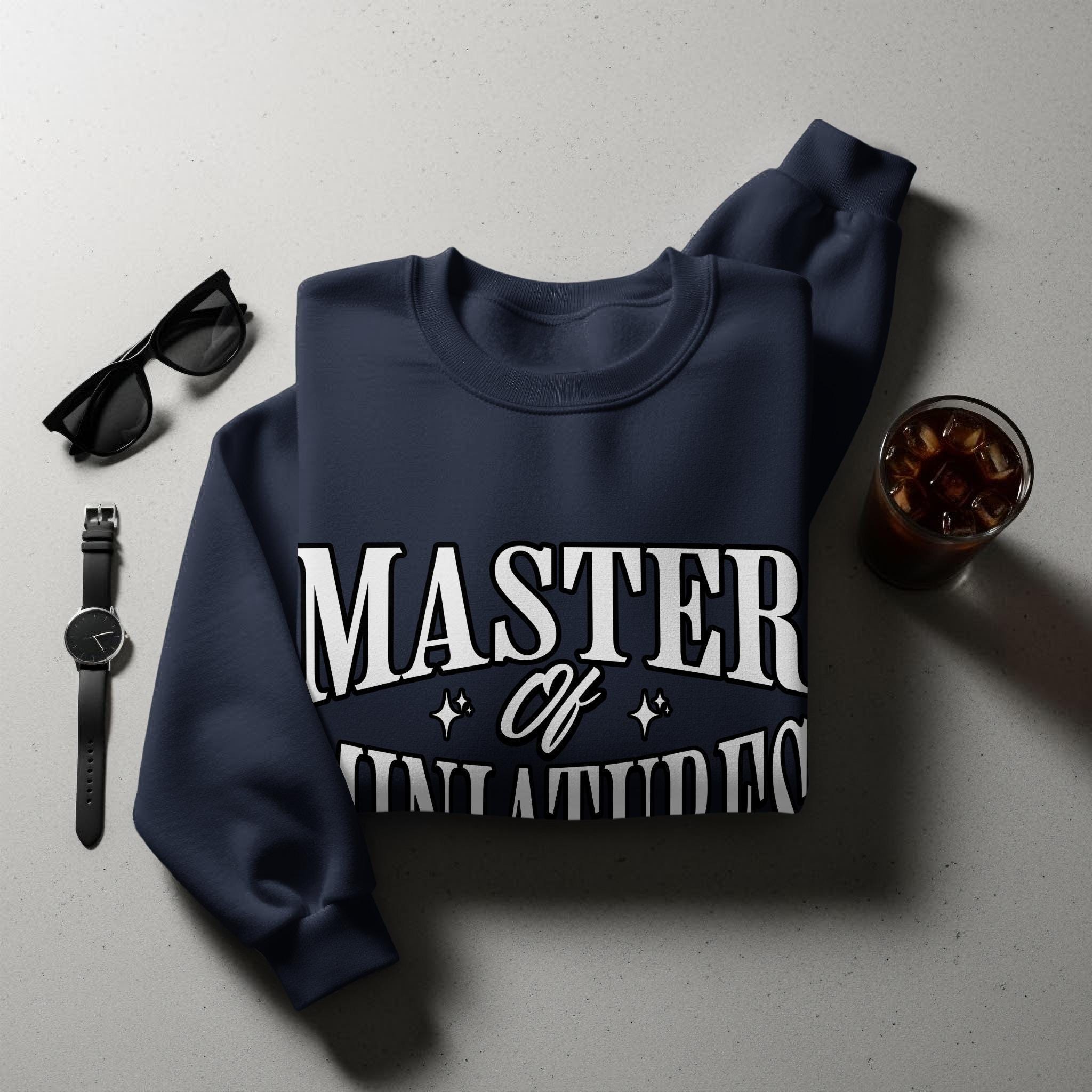 Master of Miniatures Sweatshirt, Graphic Pullover, Funny Statement Apparel, Trendy Casual Wear, Cozy and Stylish Clothing