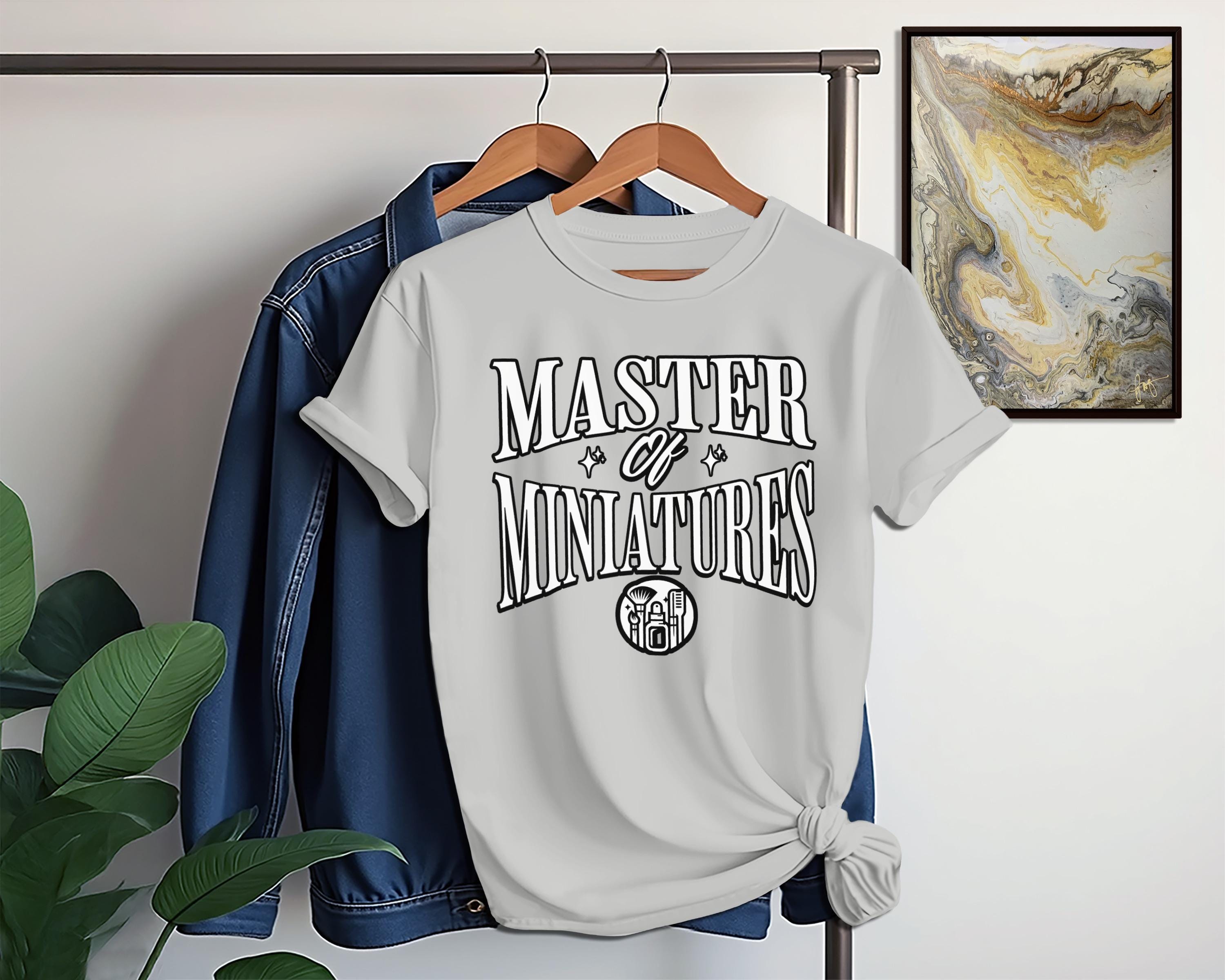 Master of Miniatures graphic tee, Unique T-shirt design, Gift for miniature hobbyists, Artistic and stylish apparel