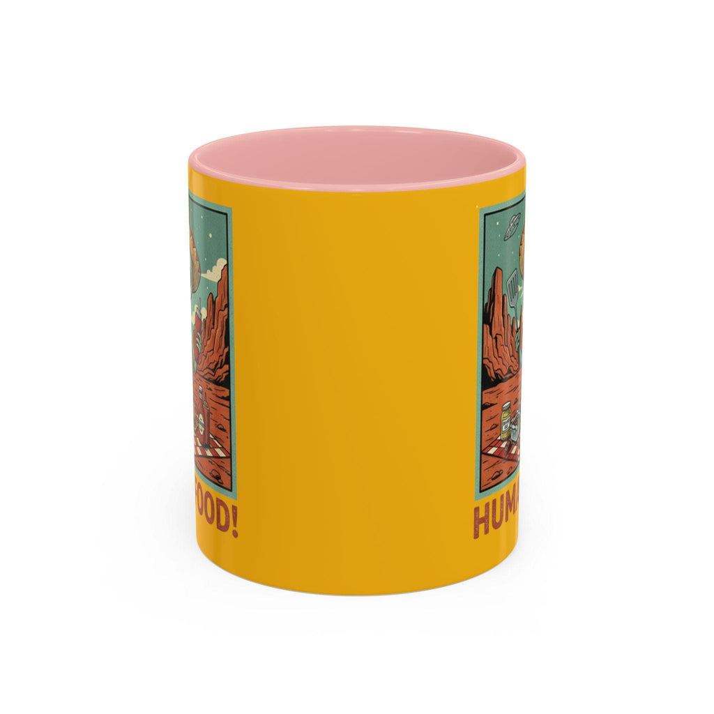 Alien Chef Mug, Funny Alien Mug, Human Food Mug, Space Mug, Novelty Gift Mug, BBQ Mug, Alien BBQ Gift, Cartoon Mug, Unique Mug