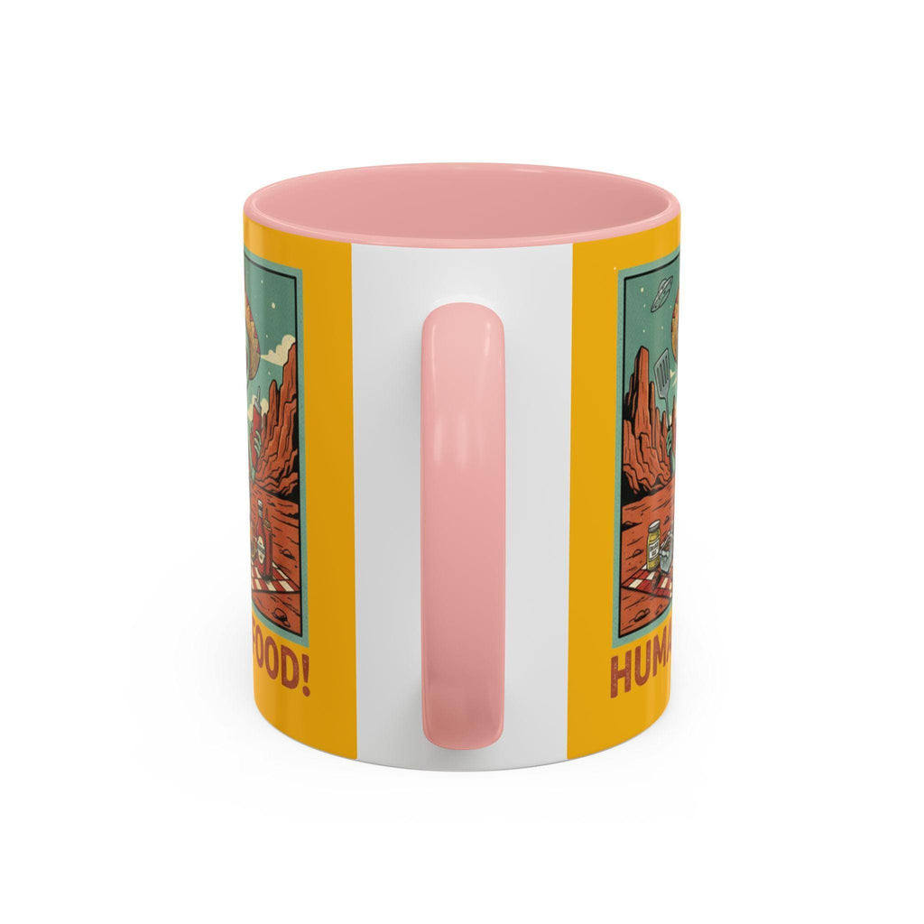 Alien Chef Mug, Funny Alien Mug, Human Food Mug, Space Mug, Novelty Gift Mug, BBQ Mug, Alien BBQ Gift, Cartoon Mug, Unique Mug