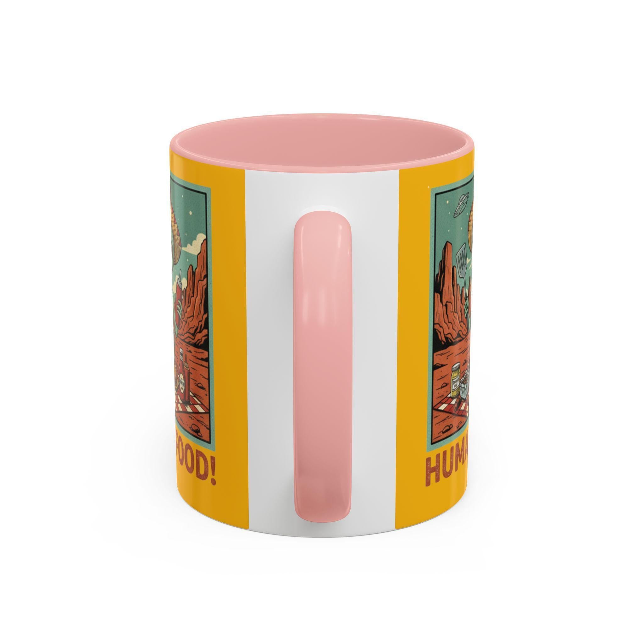 Alien Chef Mug, Funny Alien Mug, Human Food Mug, Space Mug, Novelty Gift Mug, BBQ Mug, Alien BBQ Gift, Cartoon Mug, Unique Mug