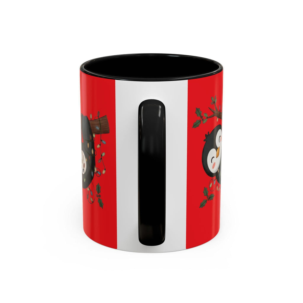Penguin Sloth Mug, Cute Animal Gift, Holiday Lights, Unique Mug, Coffee Lover Gift, Festive Drinkware, Novelty Mug, Christmas Decoration