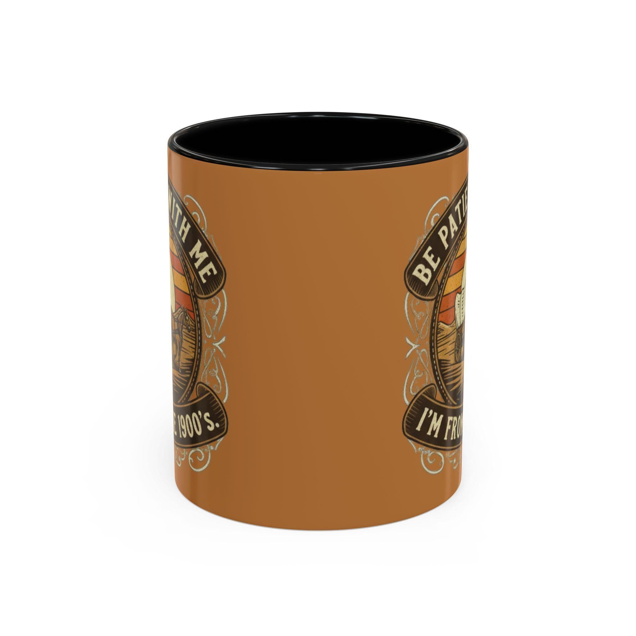 Covered Wagon Mug, Be Patient With Me Mug, From 1900s Mug, Vintage Style Mug, Funny Sarcastic Mug, Retro Western Mug, Novelty Coffee Mug