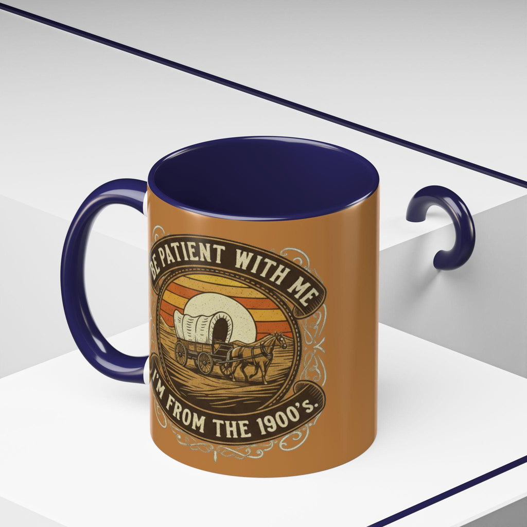 Covered Wagon Mug, Be Patient With Me Mug, From 1900s Mug, Vintage Style Mug, Funny Sarcastic Mug, Retro Western Mug, Novelty Coffee Mug