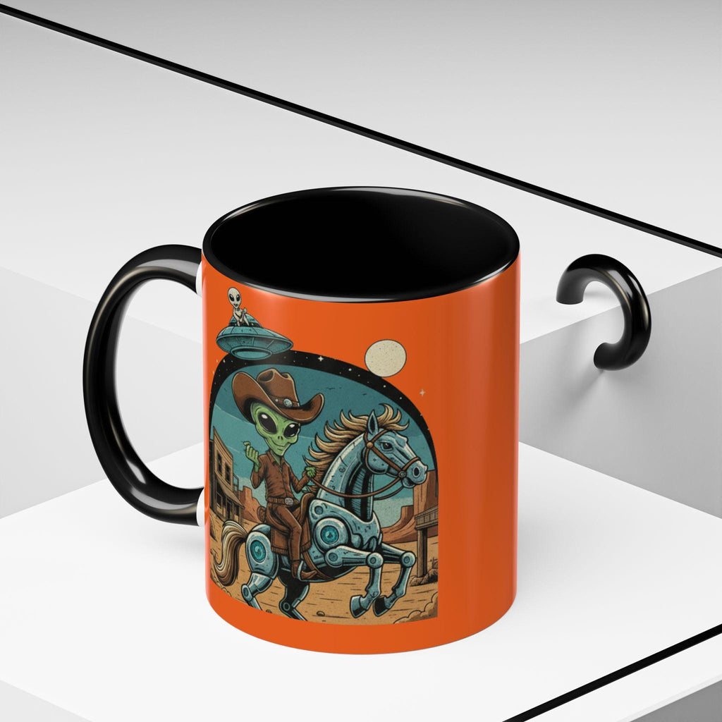 Alien Cowboy Mug, Western Mug, Sci-Fi Coffee Cup, Rodeo Alien, Space Cowboy, Novelty Mug, Funny Mugs, Gift For Him, Unique Mug, Coffee Lover