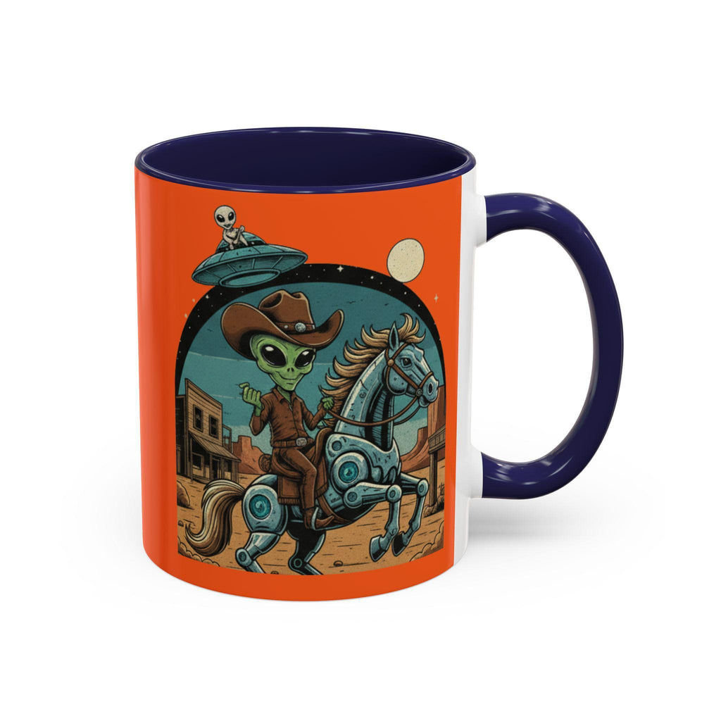 Alien Cowboy Mug, Western Mug, Sci-Fi Coffee Cup, Rodeo Alien, Space Cowboy, Novelty Mug, Funny Mugs, Gift For Him, Unique Mug, Coffee Lover