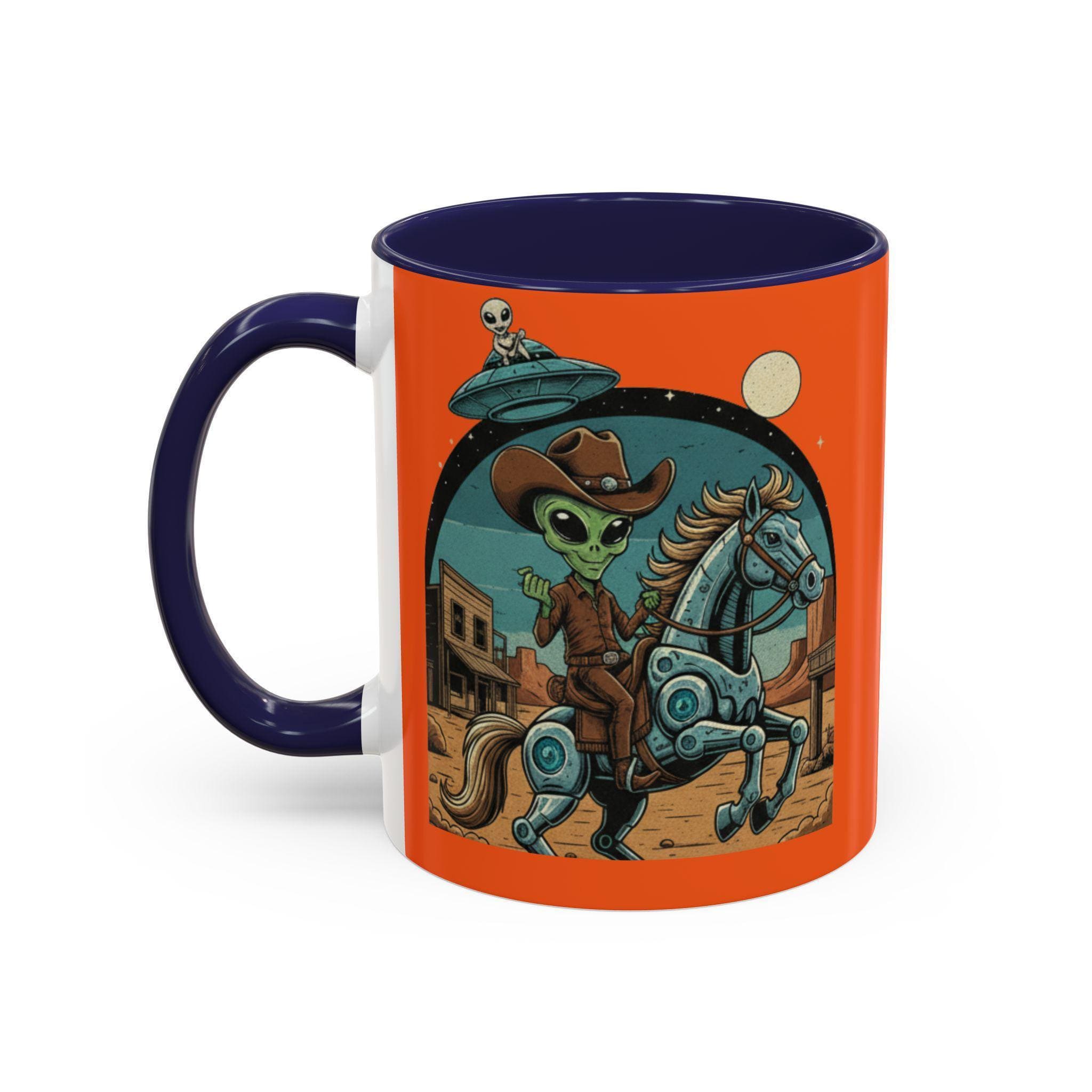 Alien Cowboy Mug, Western Mug, Sci-Fi Coffee Cup, Rodeo Alien, Space Cowboy, Novelty Mug, Funny Mugs, Gift For Him, Unique Mug, Coffee Lover