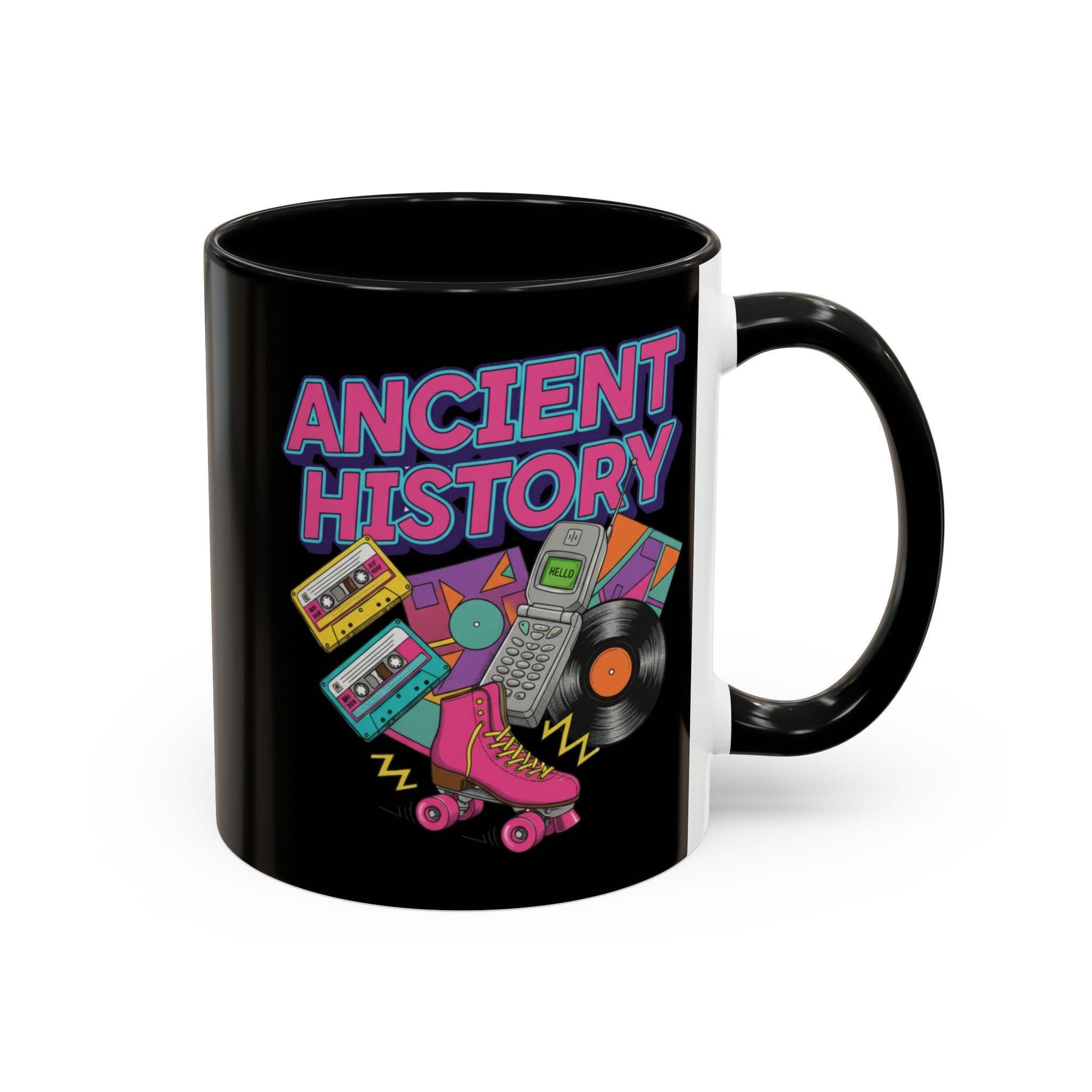 90s Throwback Mug, Ancient History Mug, Retro Nostalgia Cup, Vintage 90s Gift, Old School Style, 90s Party Favors, 90s Themed Mug