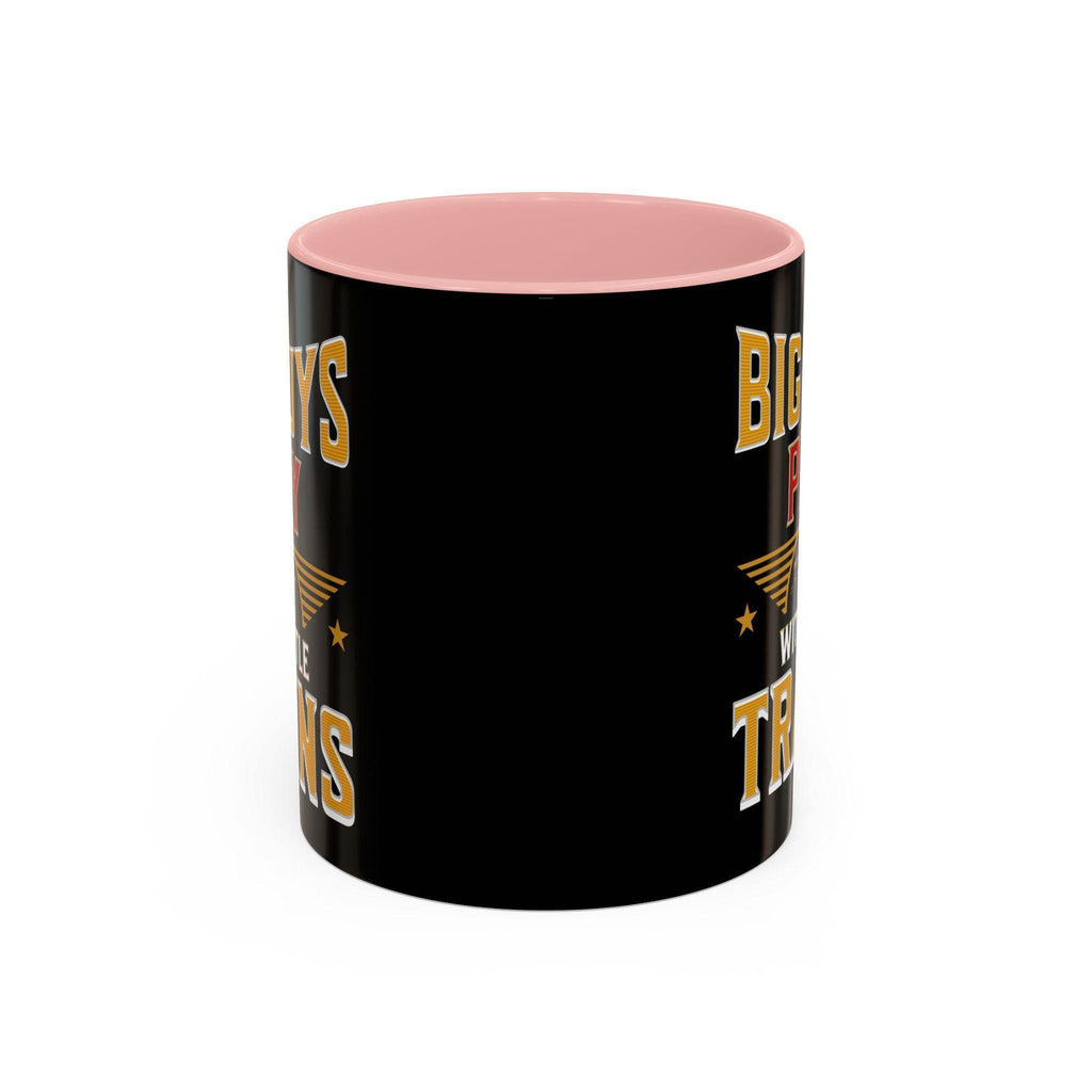 Big Guys Play with Little Trains Mug, Train Lover Gift, Railroad Enthusiast Mug, Gift for Him, Funny Train Mug, Train Hobby Mug