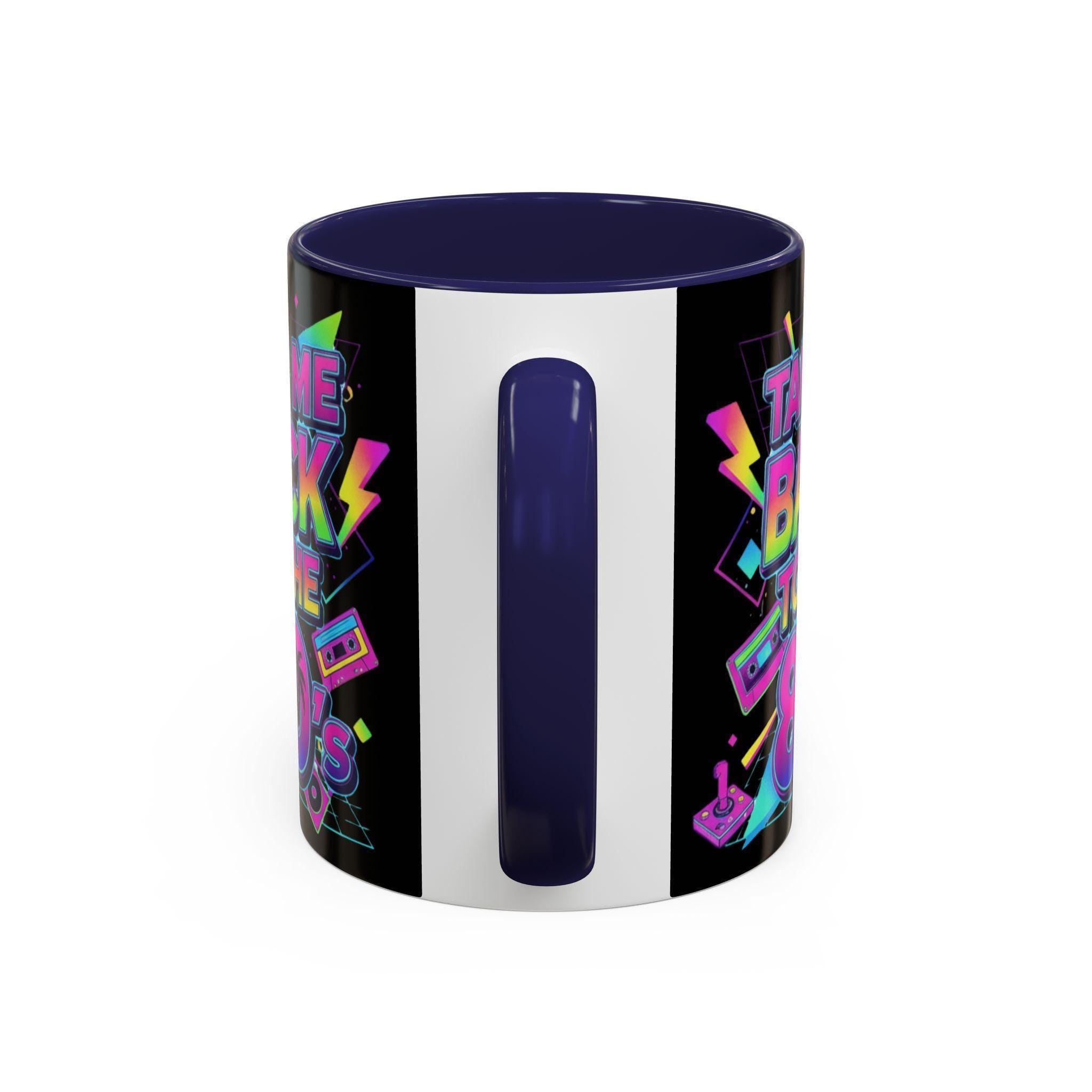 Take Me Back 80s Mug, Retro Gift, Neon 80s Party Theme, Vintage Eighties Nostalgia, 80s Coffee Cup, Eighties Gift Idea, 80s Decor