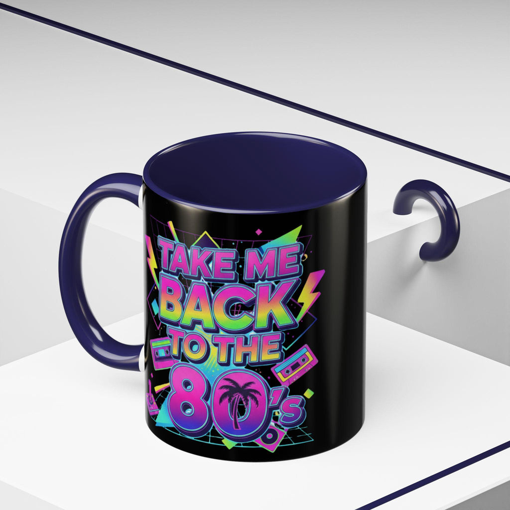 Take Me Back 80s Mug, Retro Gift, Neon 80s Party Theme, Vintage Eighties Nostalgia, 80s Coffee Cup, Eighties Gift Idea, 80s Decor