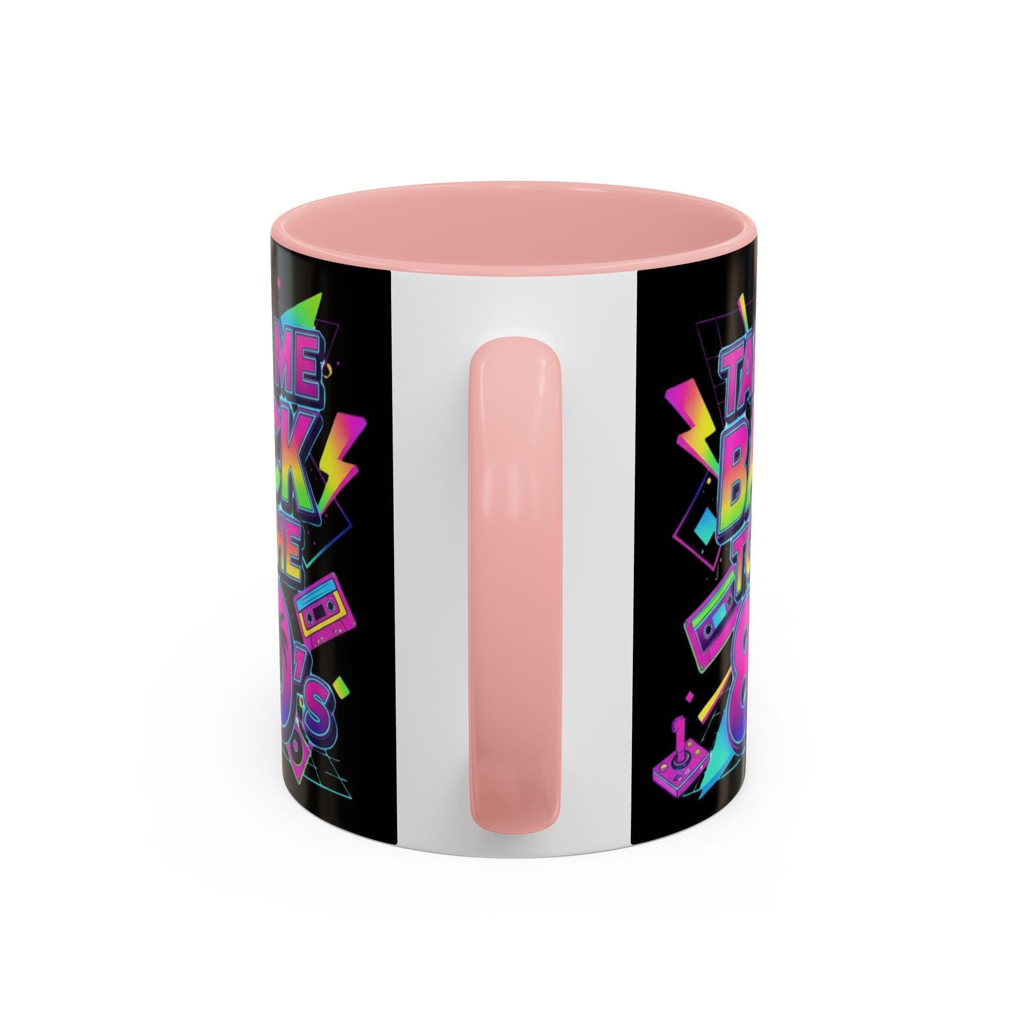 Take Me Back 80s Mug, Retro Gift, Neon 80s Party Theme, Vintage Eighties Nostalgia, 80s Coffee Cup, Eighties Gift Idea, 80s Decor