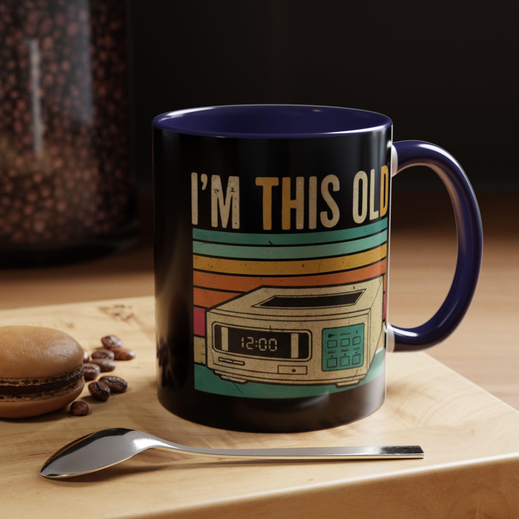 I'm This Old Mug, Retro Cassette Player, Vintage Gift, Nostalgic Coffee Cup, Funny Present Idea, Birthday Mug, 80s 90s Throwback
