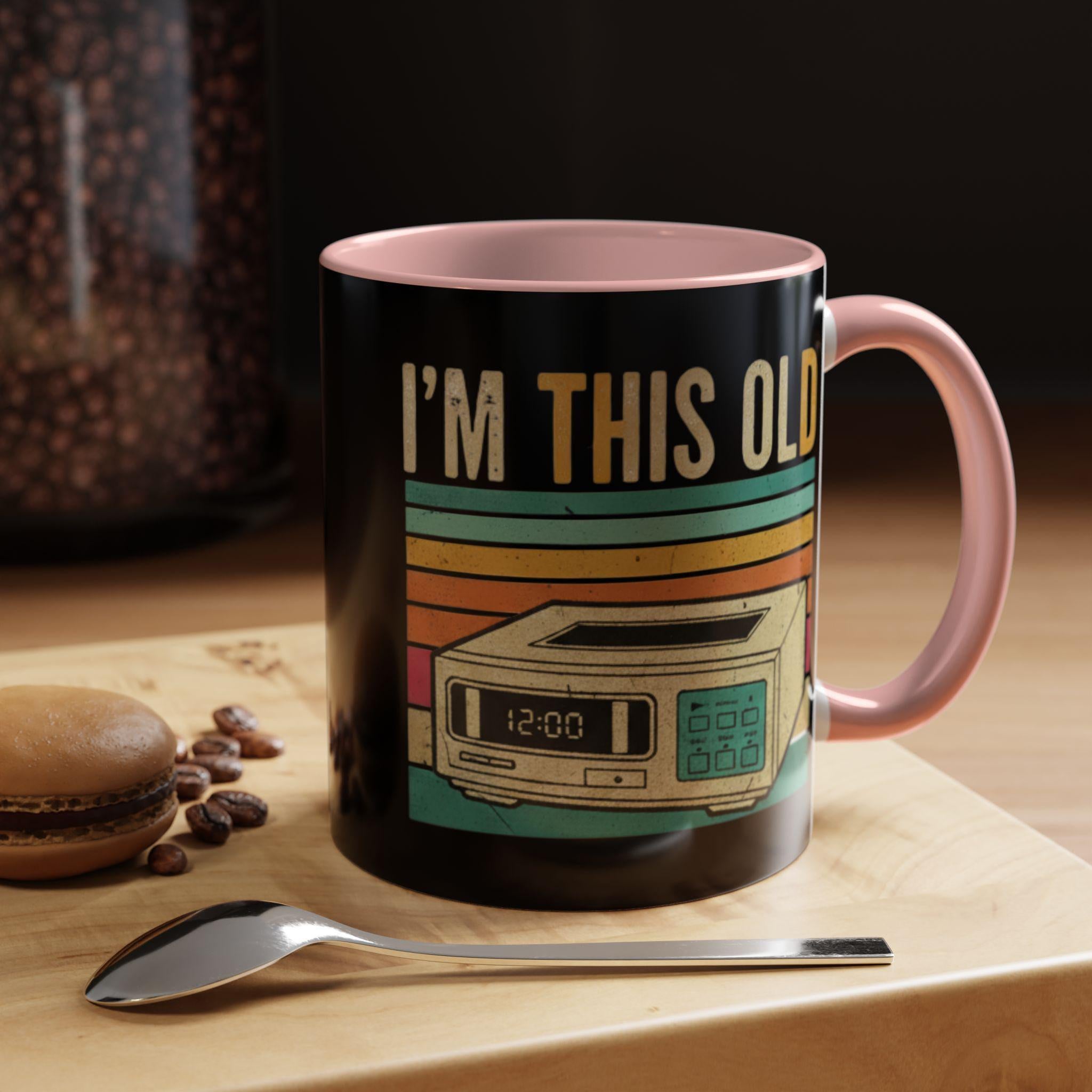 I'm This Old Mug, Retro Cassette Player, Vintage Gift, Nostalgic Coffee Cup, Funny Present Idea, Birthday Mug, 80s 90s Throwback