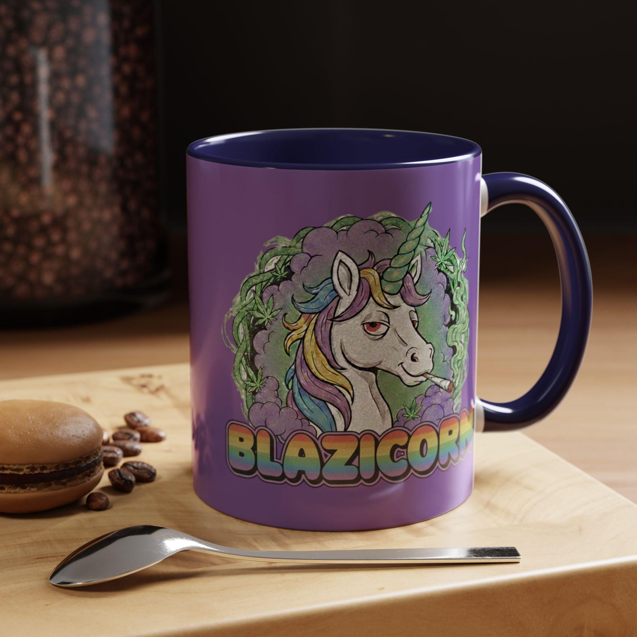 Blazicorn Mug, Funny Unicorn Mug, Stoner Gift, Weed Mug, Unique Coffee Mug, Novelty Mugs, Magic Mug, Unicorn Lover Gift, Funny Mug Gift