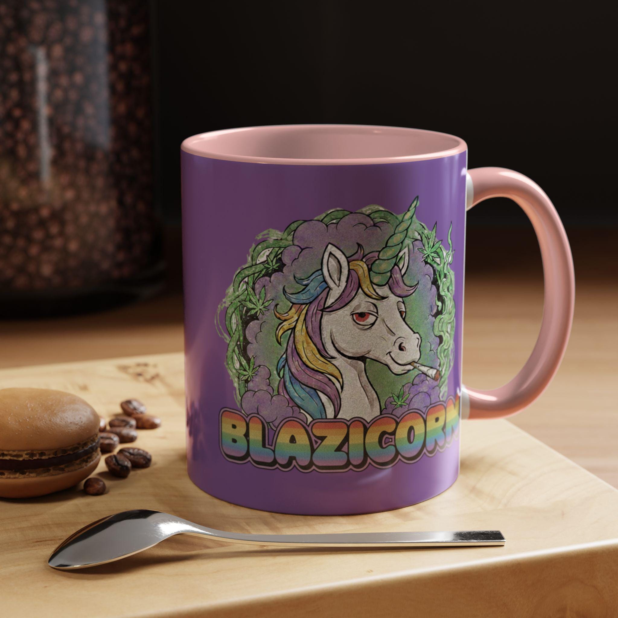 Blazicorn Mug, Funny Unicorn Mug, Stoner Gift, Weed Mug, Unique Coffee Mug, Novelty Mugs, Magic Mug, Unicorn Lover Gift, Funny Mug Gift