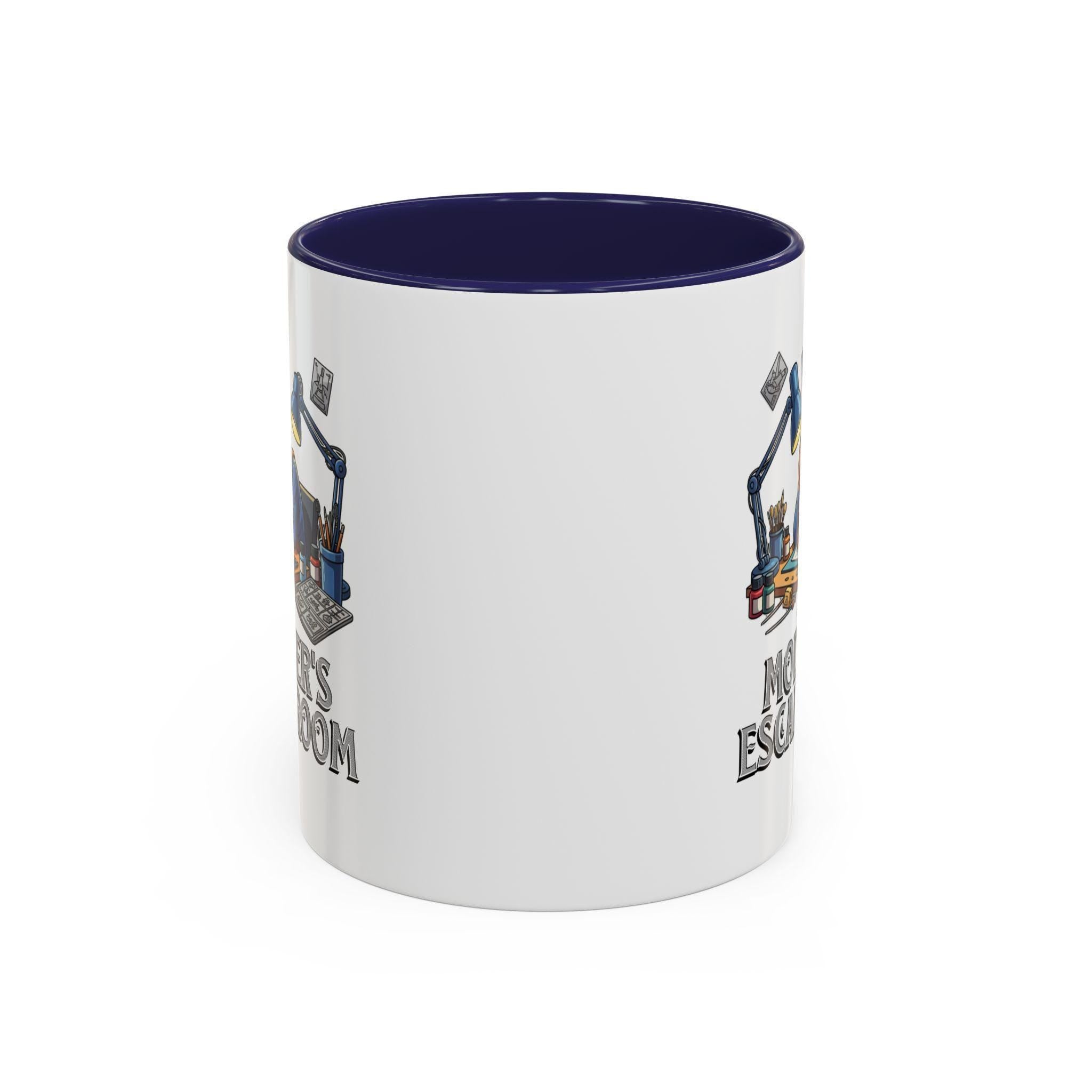 Modeler's Escape Room Mug, Hobbyist Gift, Scale Model Building, Unique Mug Design, Gift for Model Builders, Collector Mug, Unique Mug