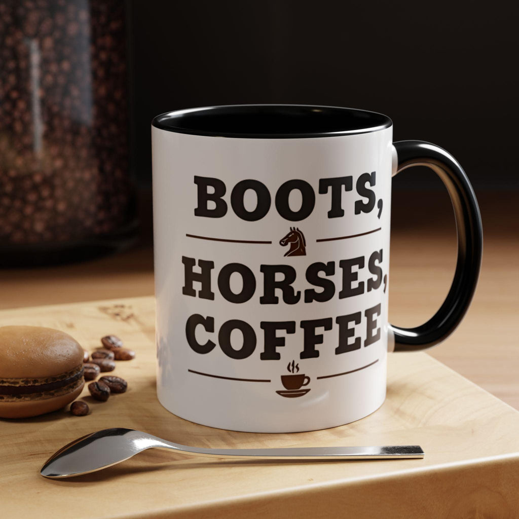 Boots Horses Coffee Mug, Horse Lover Gift, Coffee Lover Mug, Equestrian Mug, Farmhouse Mug, Funny Coffee Mug, Horse Riding Gift Idea