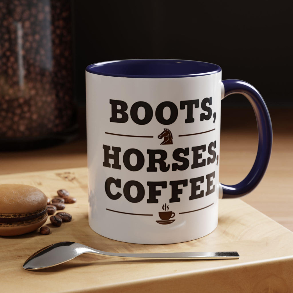 Boots Horses Coffee Mug, Horse Lover Gift, Coffee Lover Mug, Equestrian Mug, Farmhouse Mug, Funny Coffee Mug, Horse Riding Gift Idea