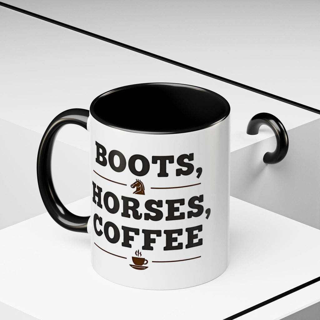 Boots Horses Coffee Mug, Horse Lover Gift, Coffee Lover Mug, Equestrian Mug, Farmhouse Mug, Funny Coffee Mug, Horse Riding Gift Idea