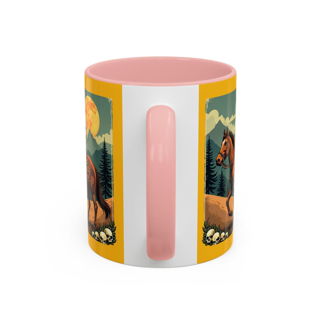 Cowboy Horse Mug, Western Art Coffee Mug, Novelty Drinkware, Gift for Him, Illustrated Wild West Mug, Rancher Mug, Horse Lover Mug, Art Mug