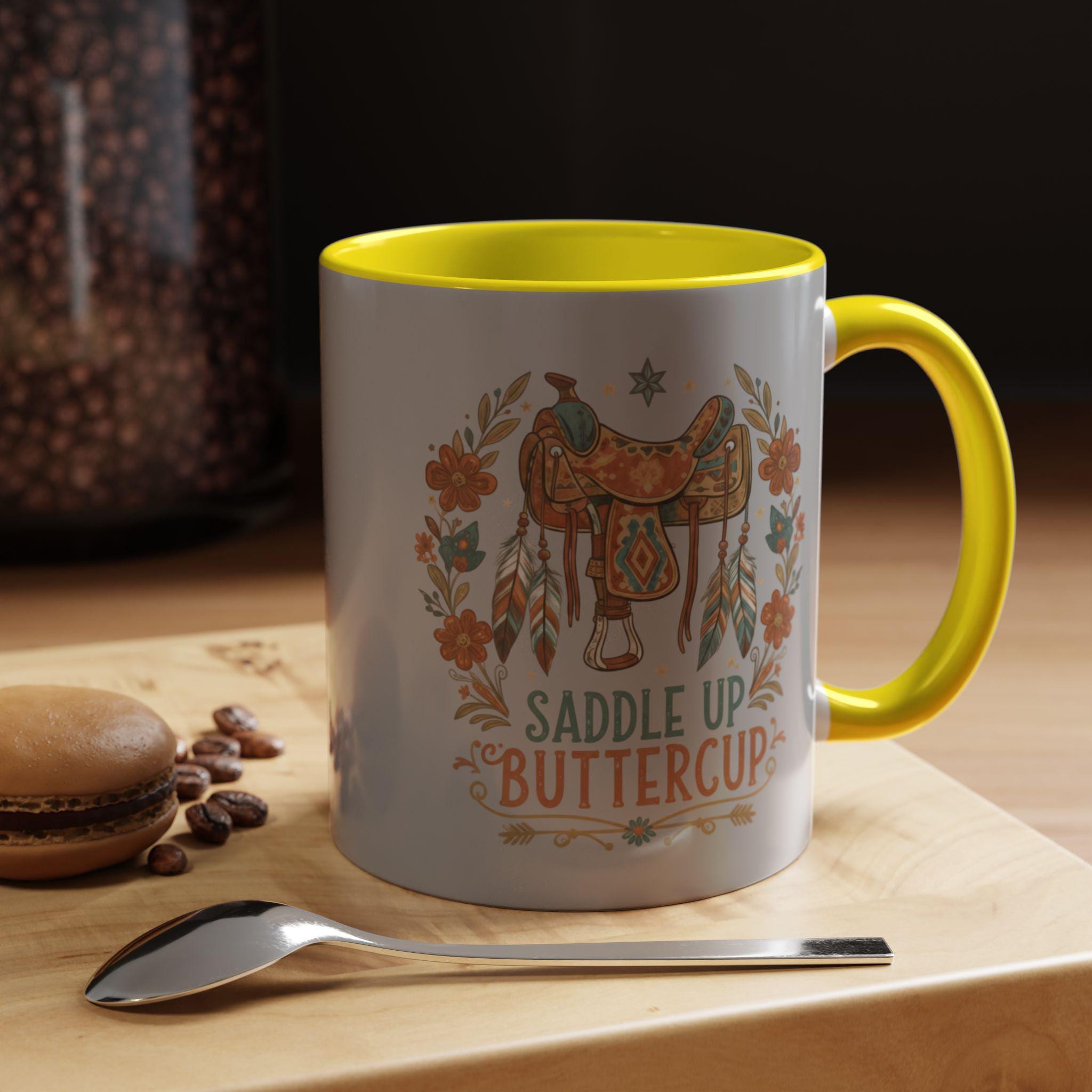 Saddle Up Buttercup Mug, Cowboy Gift, Western Mug, Horse Lover Mug, Country Girl Mug, Rustic Mug, Unique Coffee Mug, Cute Mug
