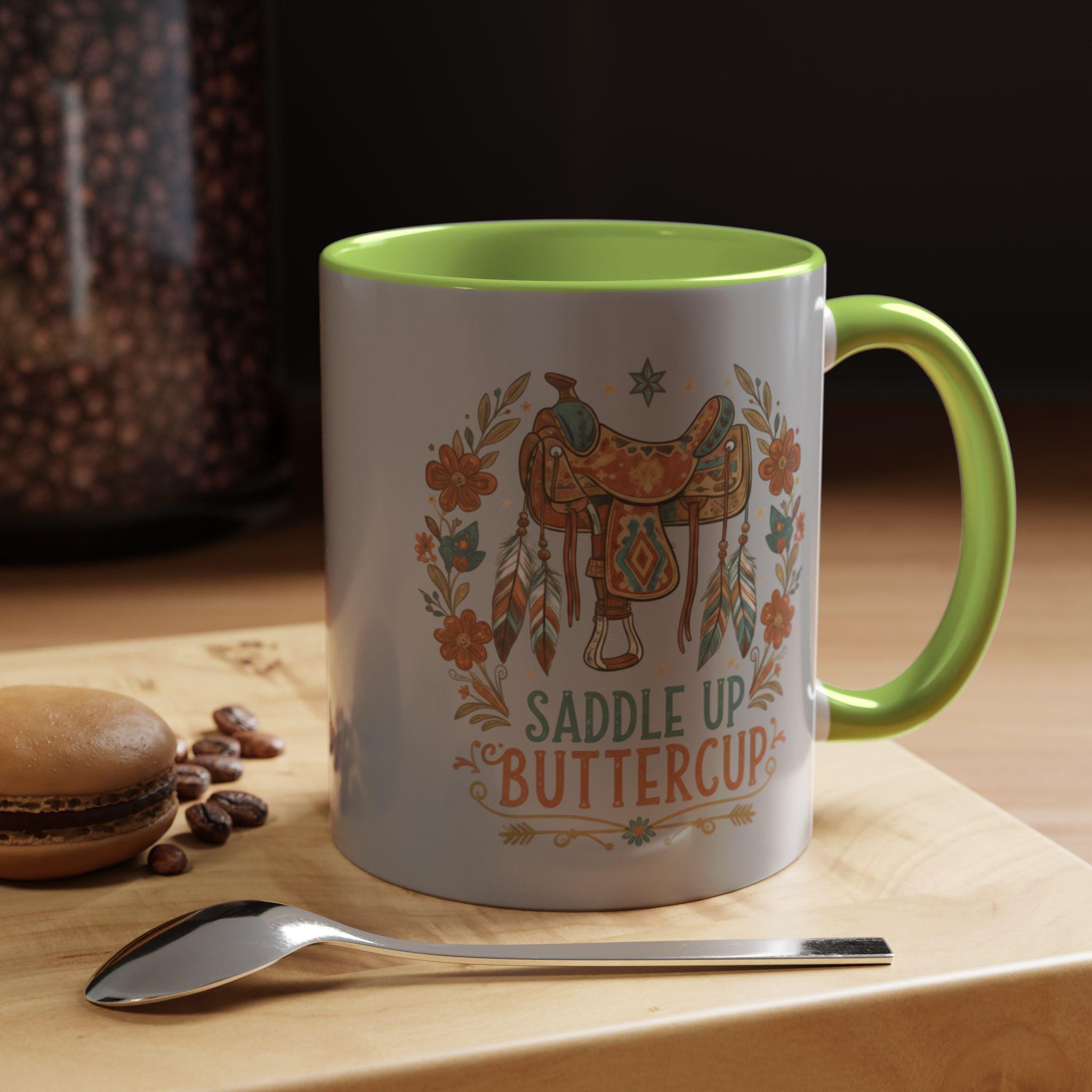 Saddle Up Buttercup Mug, Cowboy Gift, Western Mug, Horse Lover Mug, Country Girl Mug, Rustic Mug, Unique Coffee Mug, Cute Mug